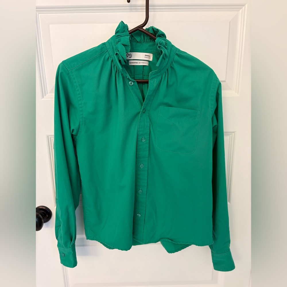 KMJ Quarantina Shirt, St Patrick’s Day Kelly Green, size S